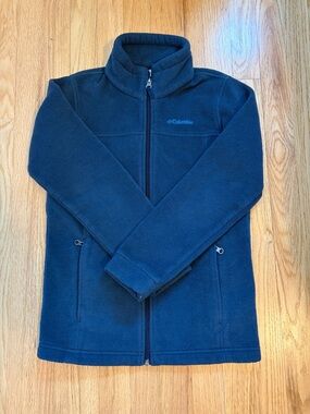 Columbia Navy Blue Full-Zip Fleece Jacket